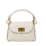 ITALIAN LEATHER BAMBOO CLASP BAG