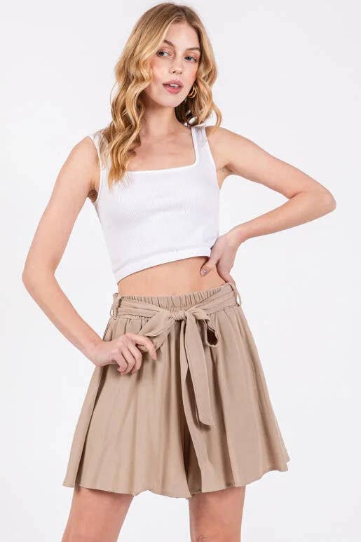 Flowy Shorts with Belt