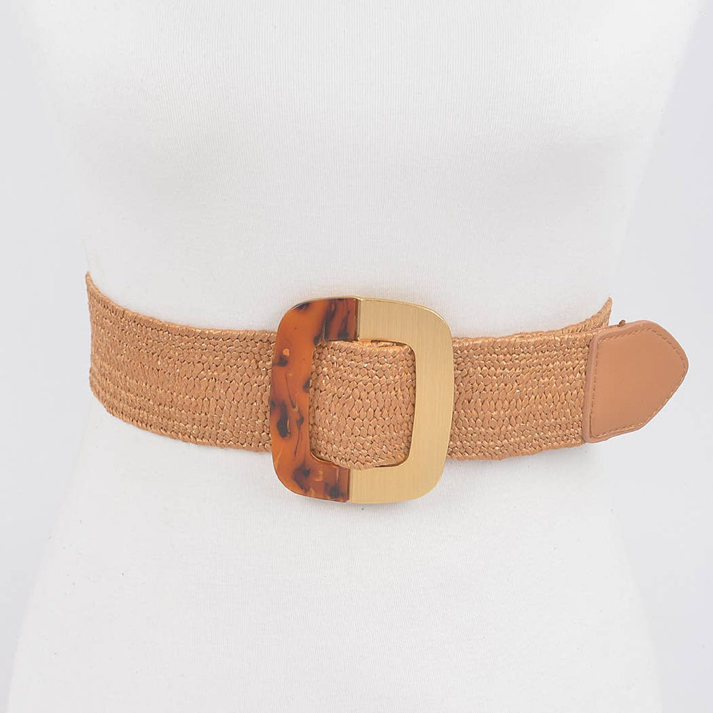 Metal Buckle Stretch Waist Belt