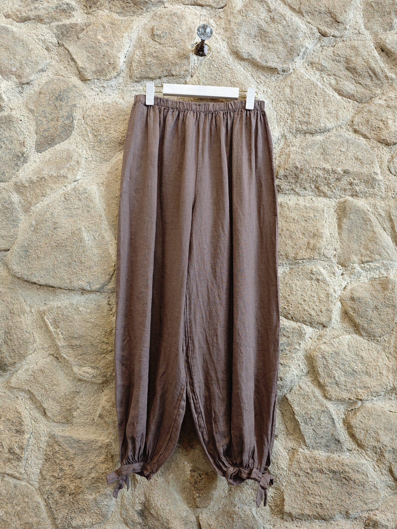 Linen Pants Cuff-Tie