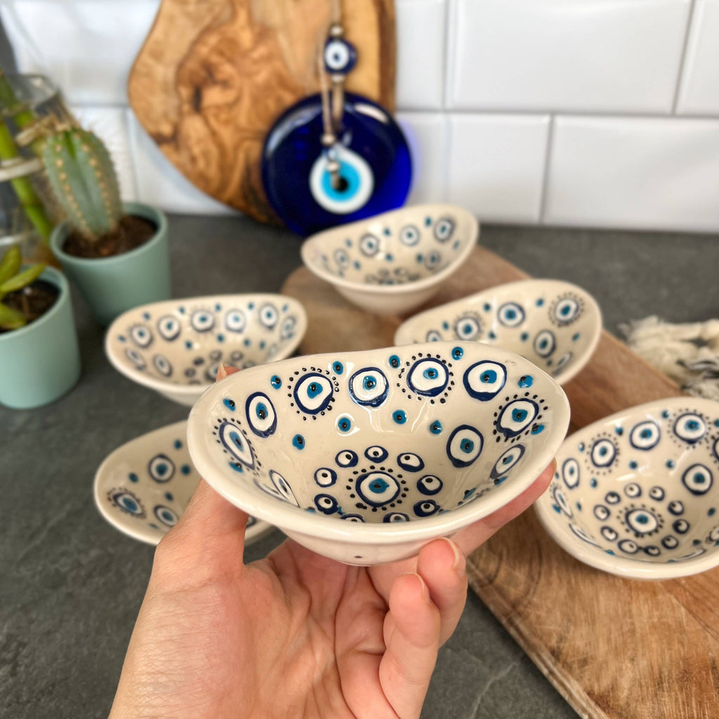 Evil Eye Pinch Bowls, Handmade Bowls