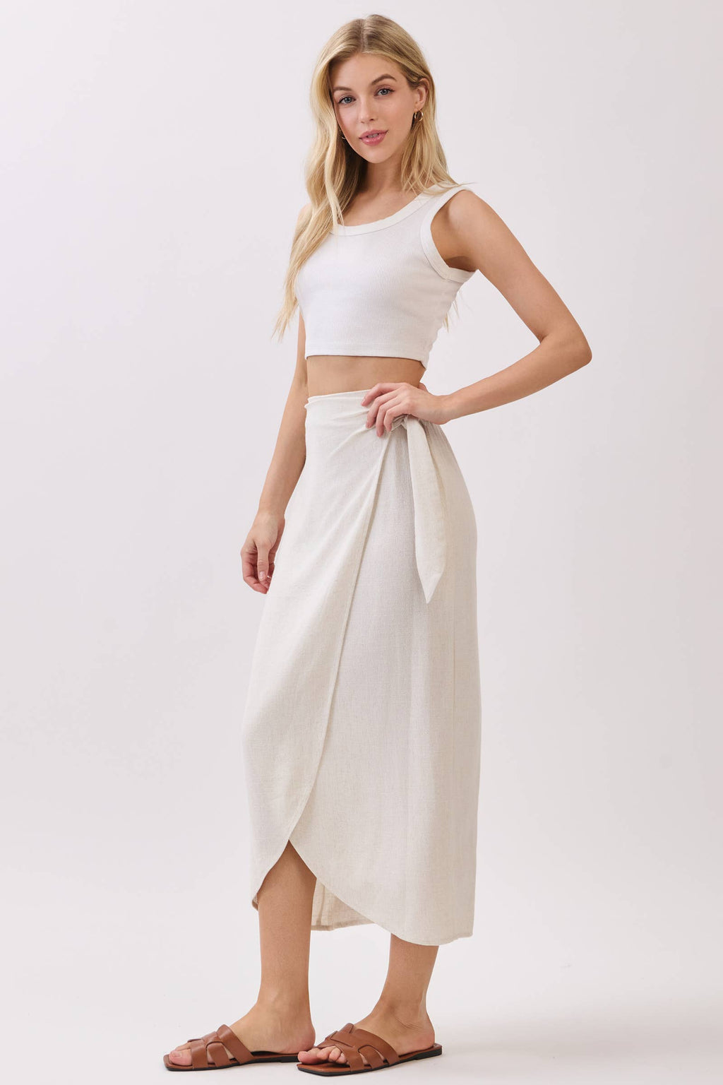 Side Tie Wrap Skirt