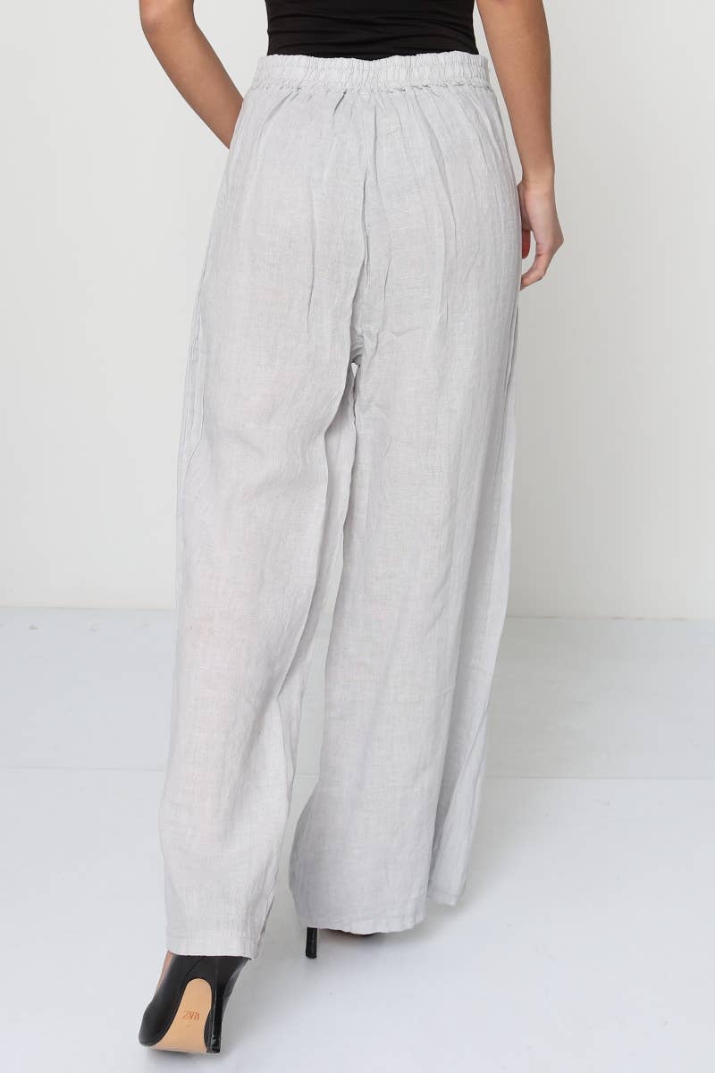 Front Tie Linen Pants