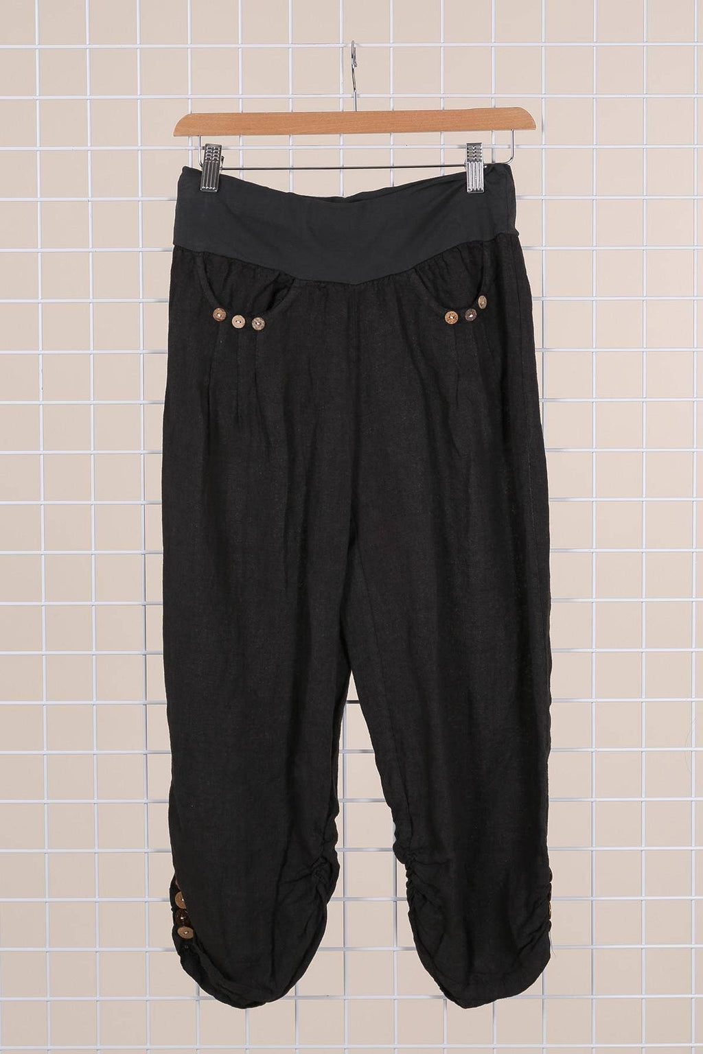 100% LINEN cropped pants