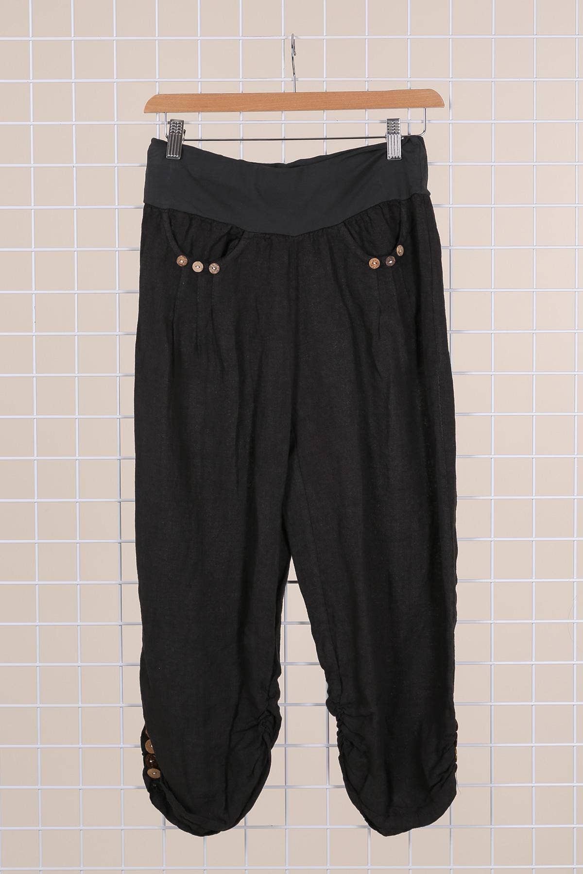 100% LINEN cropped pants