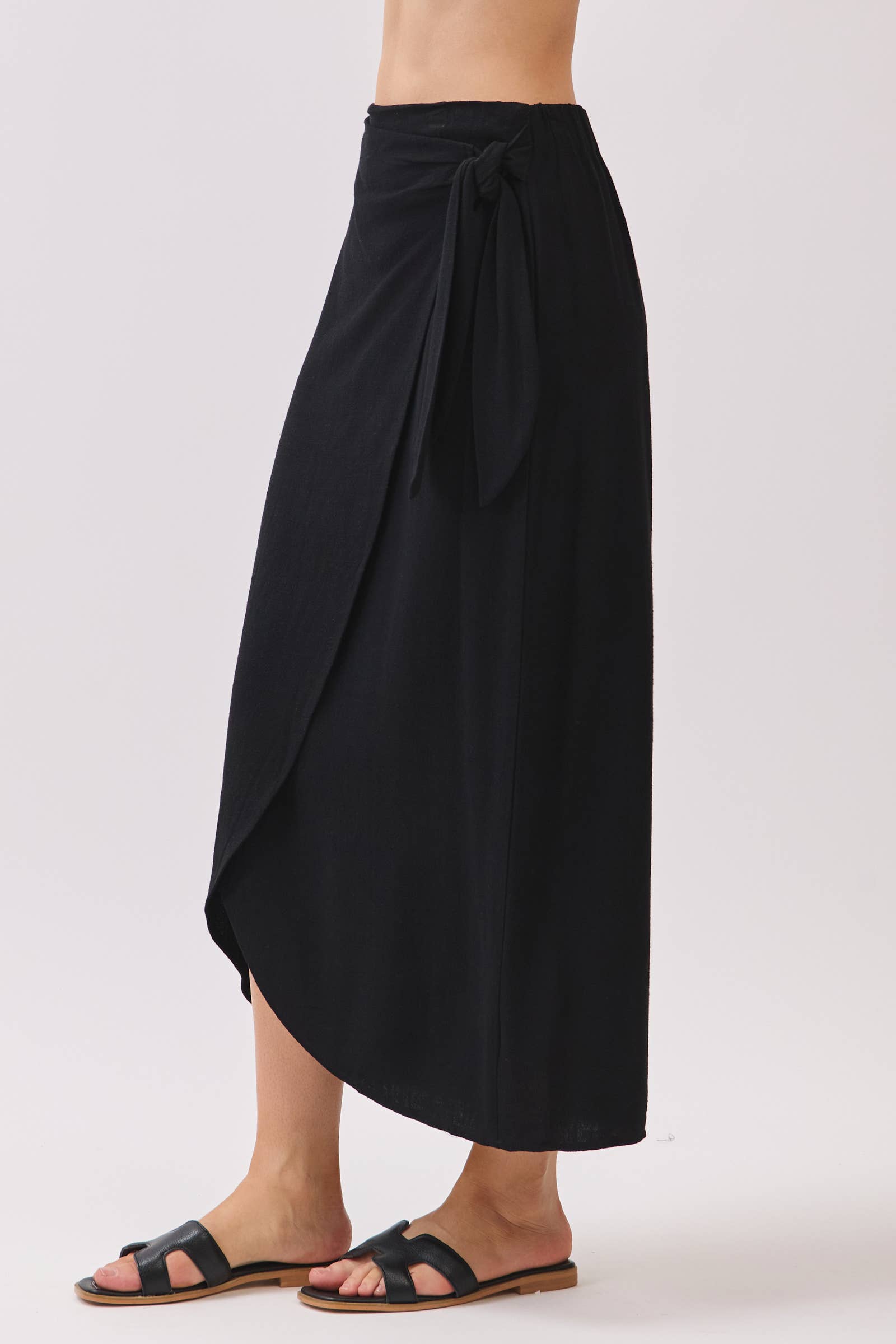 Side Tie Wrap Skirt