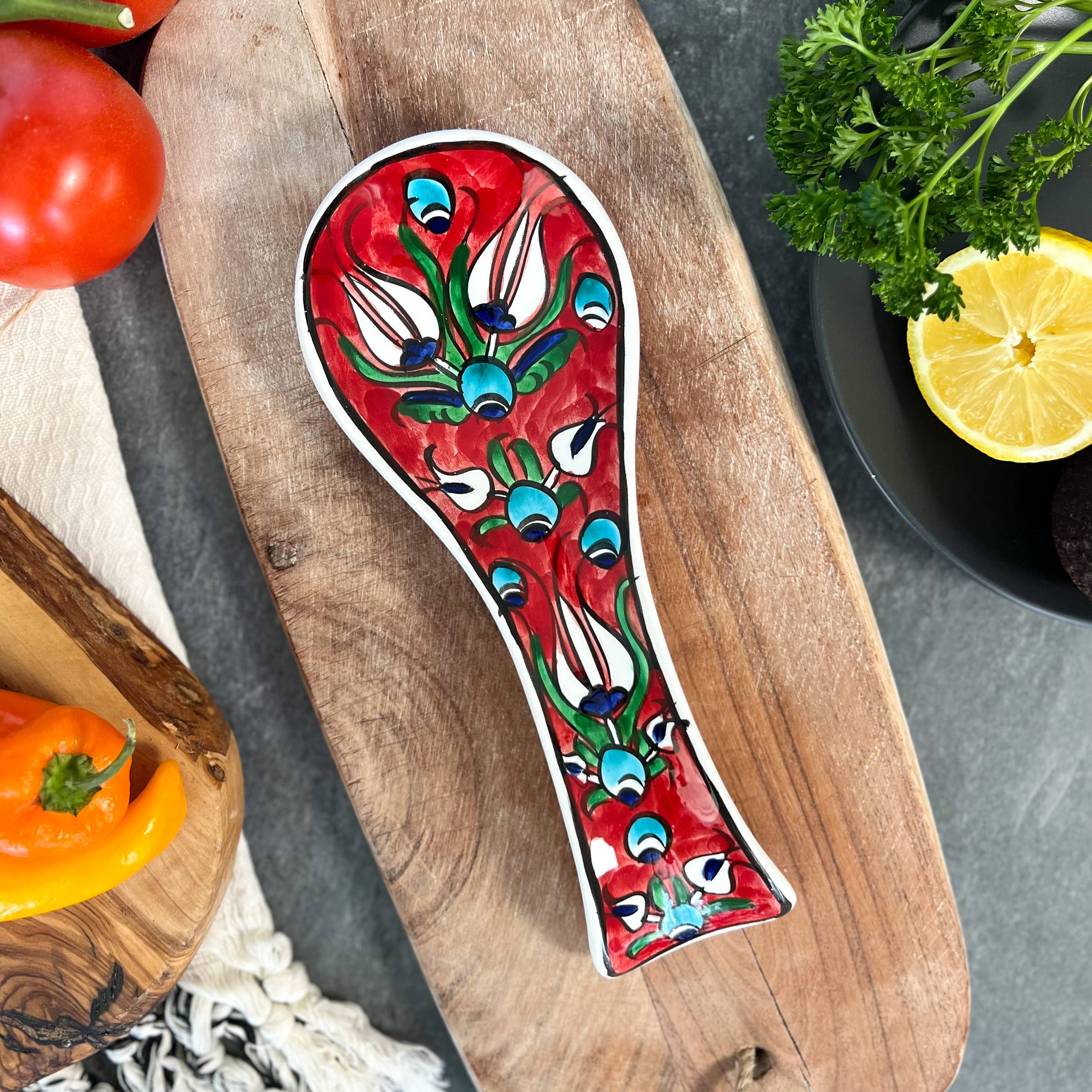 Ceramic Spoon Rest, Handmade