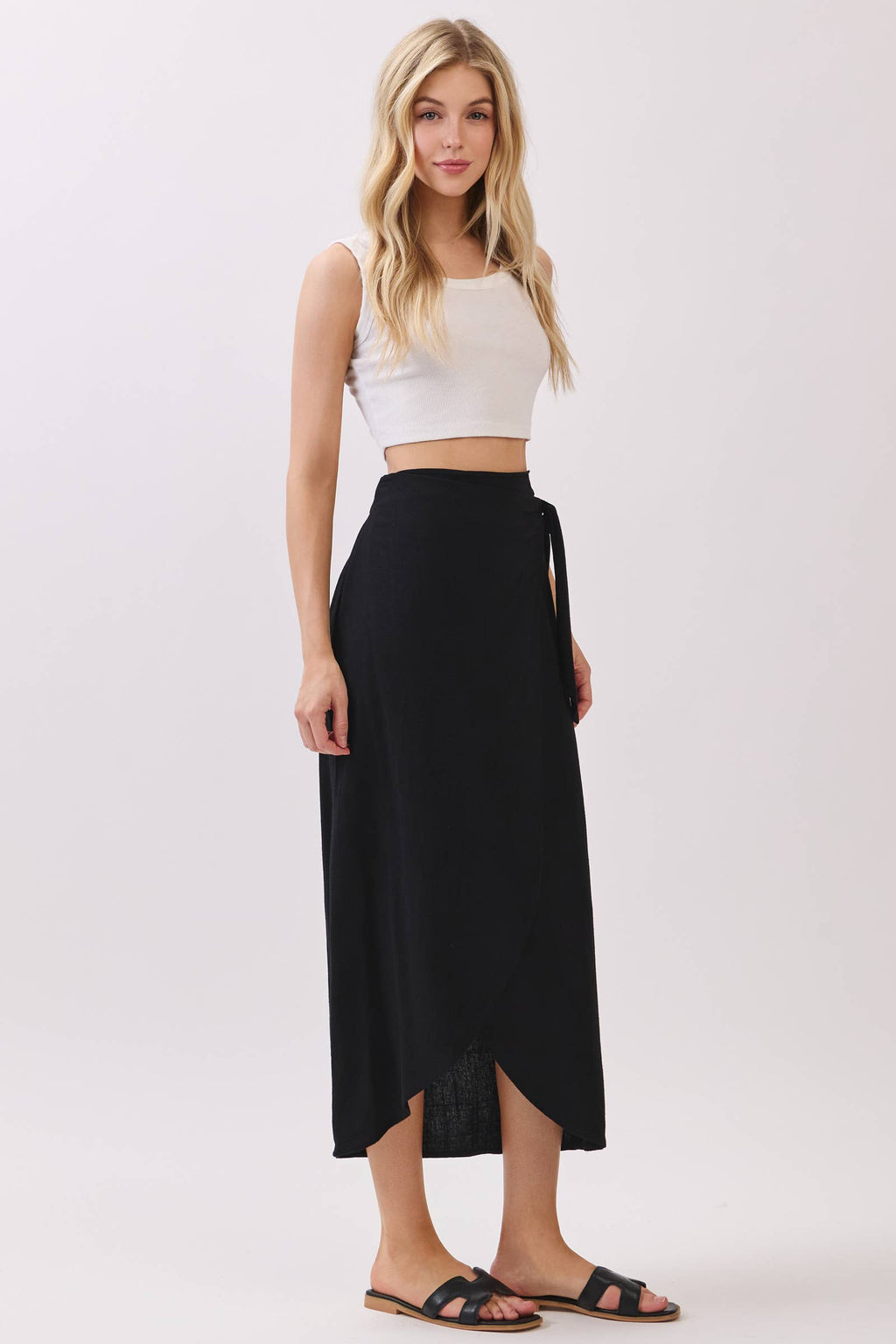 Side Tie Wrap Skirt