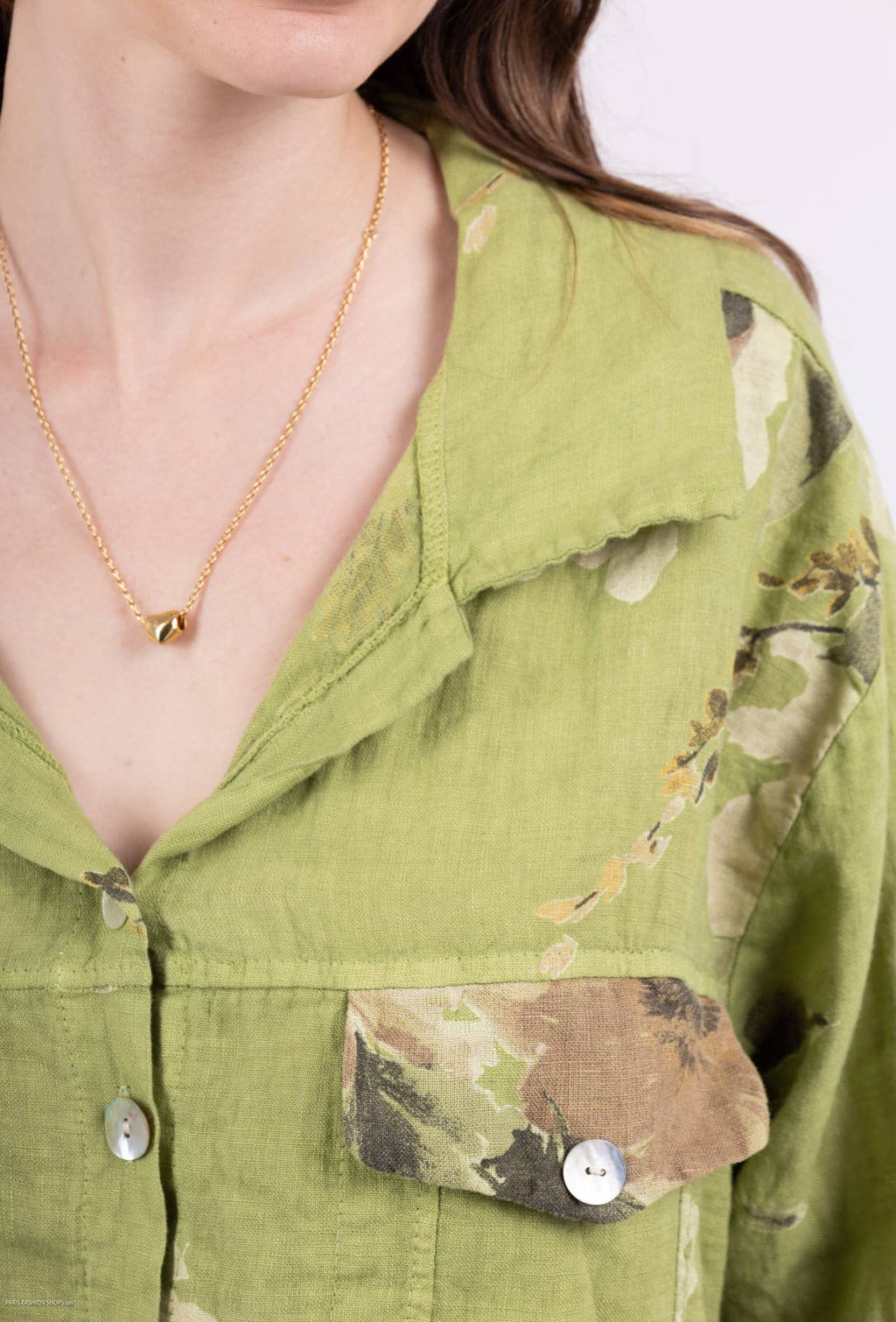 Floral linen jacket