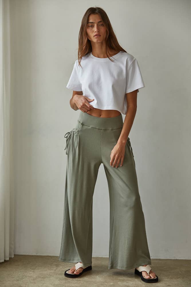 Cotton Wide Leg Pants