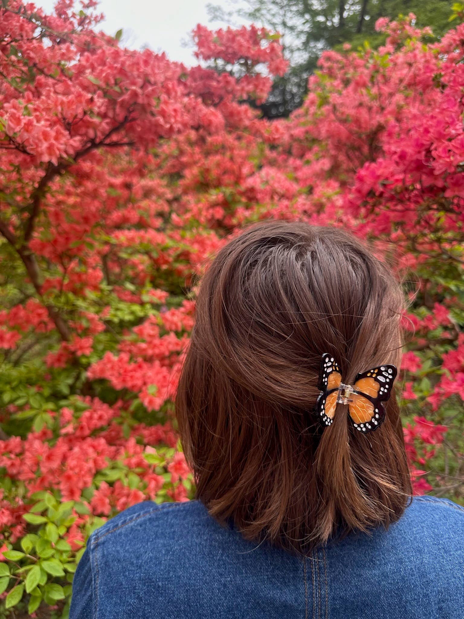 Hand-painted Mini Monarch Claw Clip
