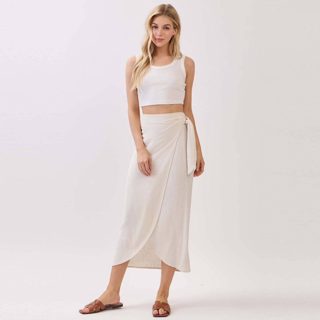 Side Tie Wrap Skirt