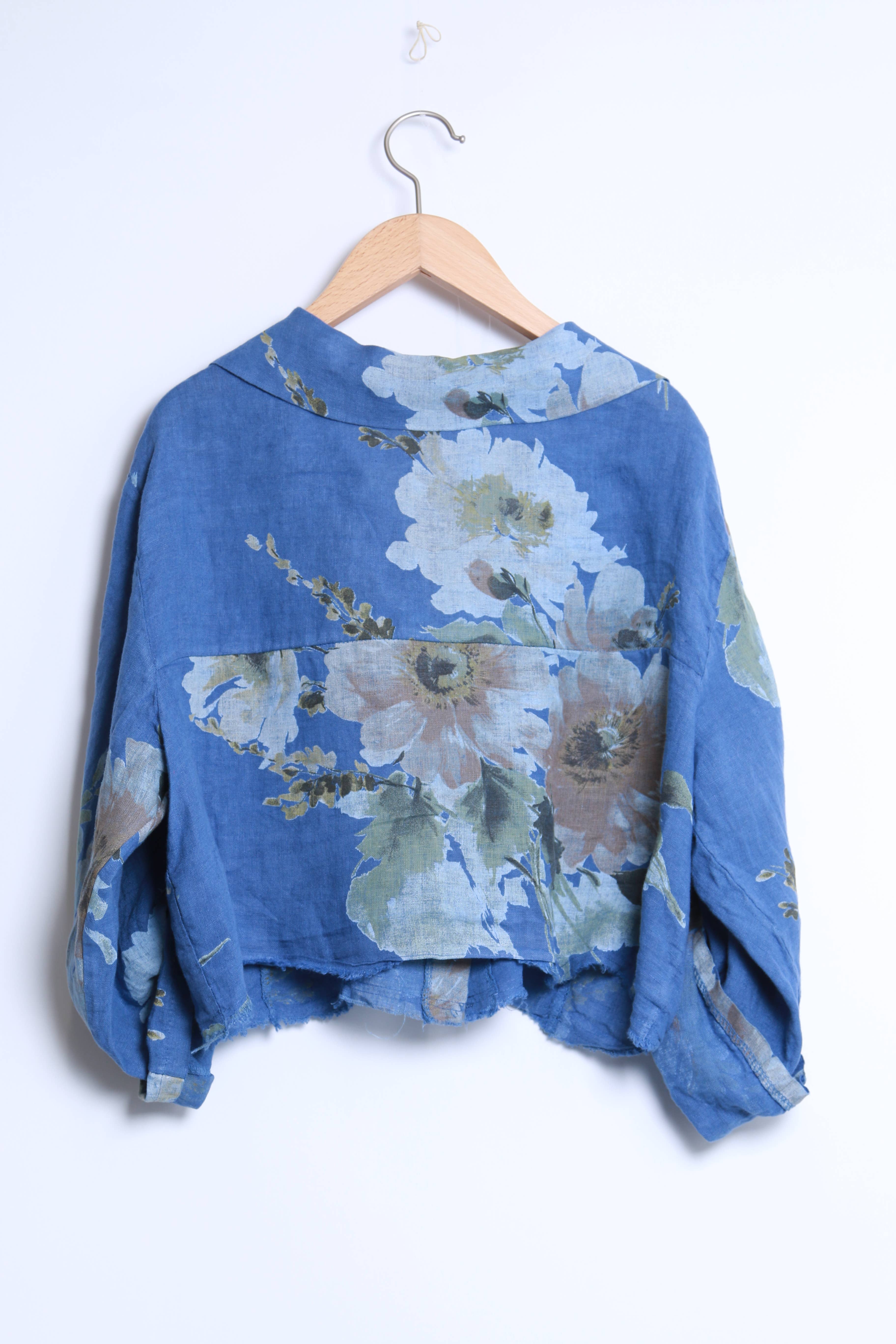 Floral linen jacket