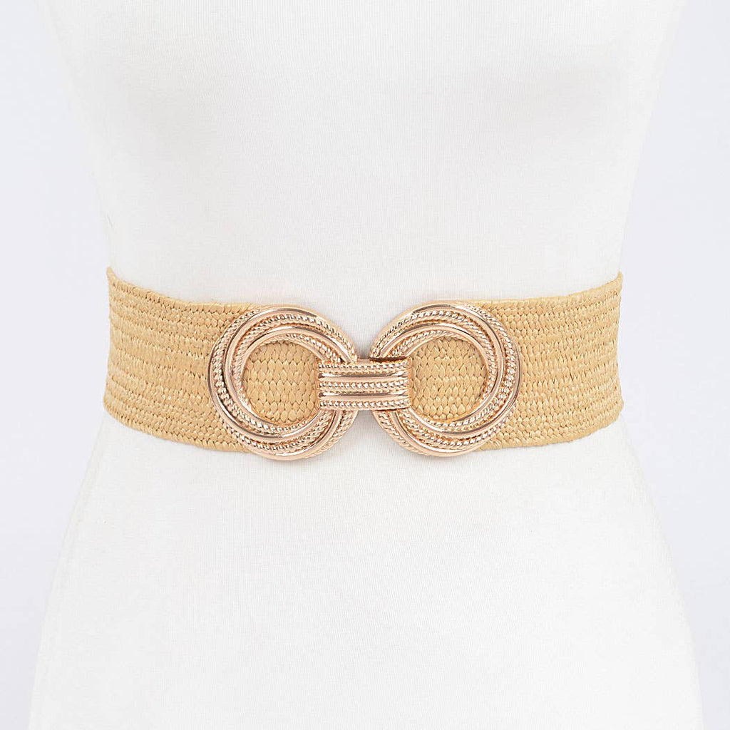Metal Buckle Stretch Waist Belt