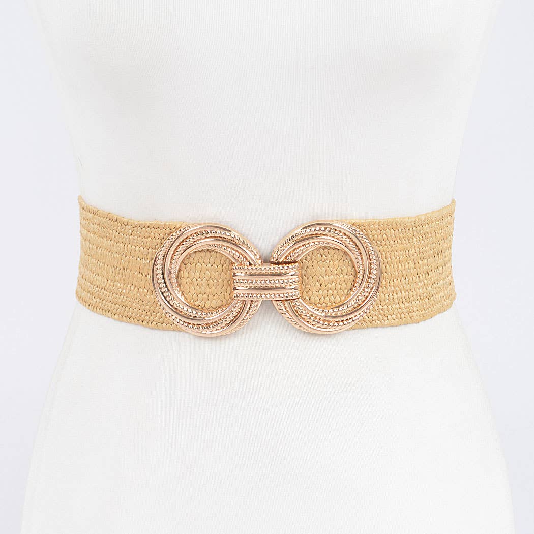 Metal Buckle Stretch Waist Belt