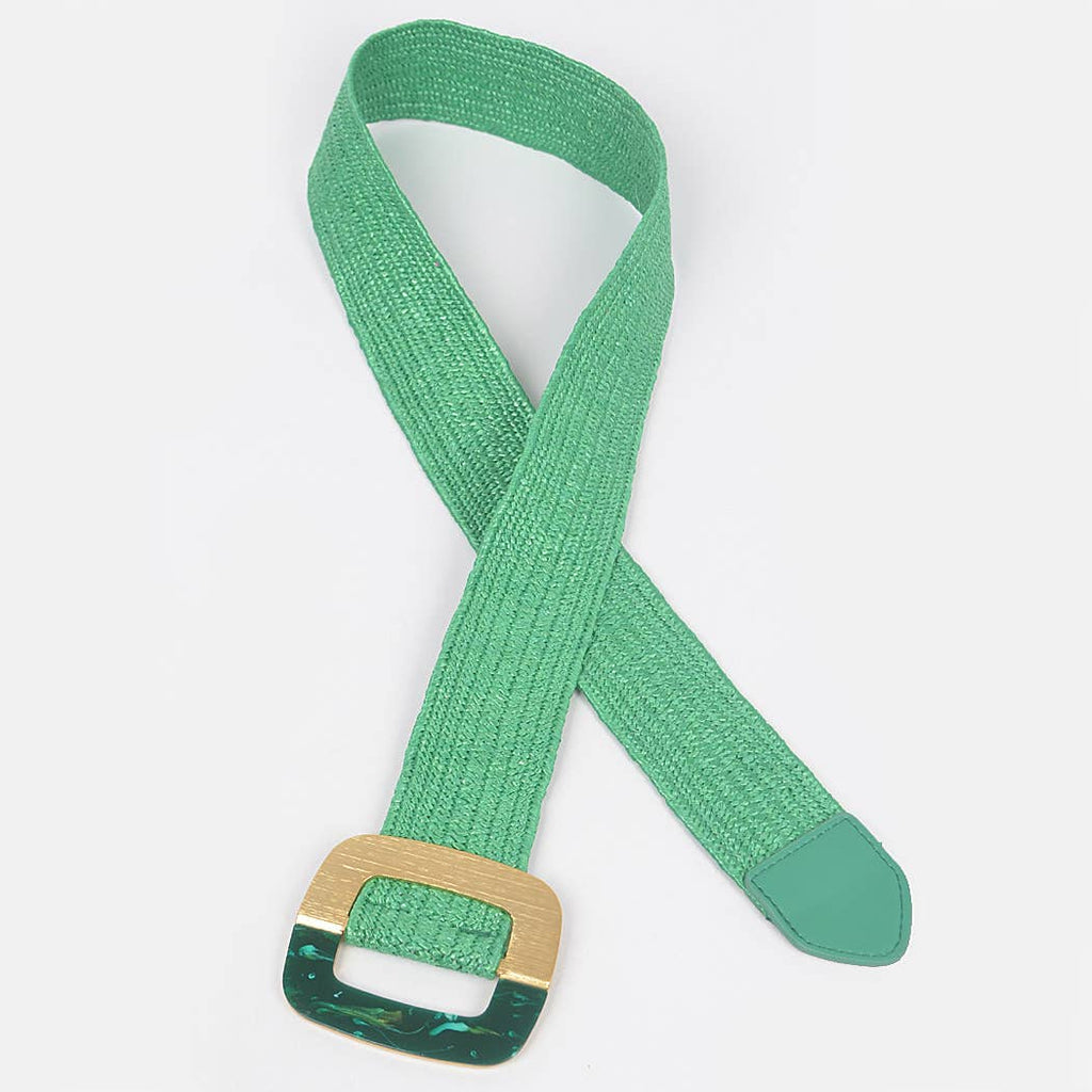 Metal Buckle Stretch Waist Belt