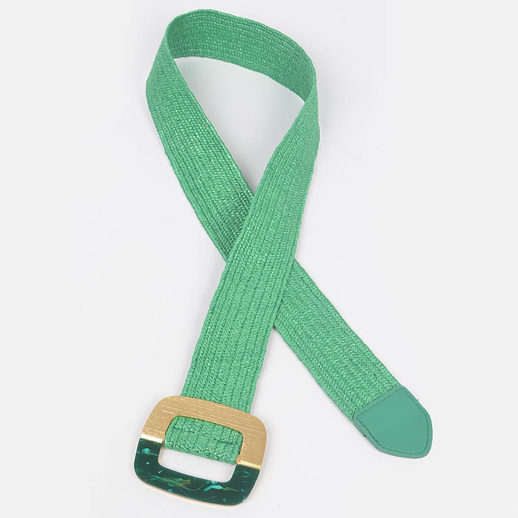Metal Buckle Stretch Waist Belt