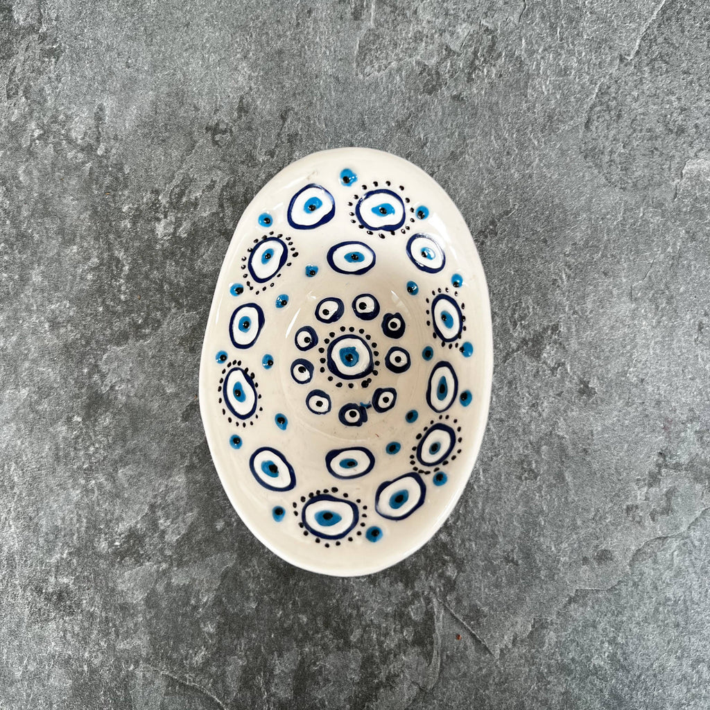 Evil Eye Pinch Bowls, Handmade Bowls