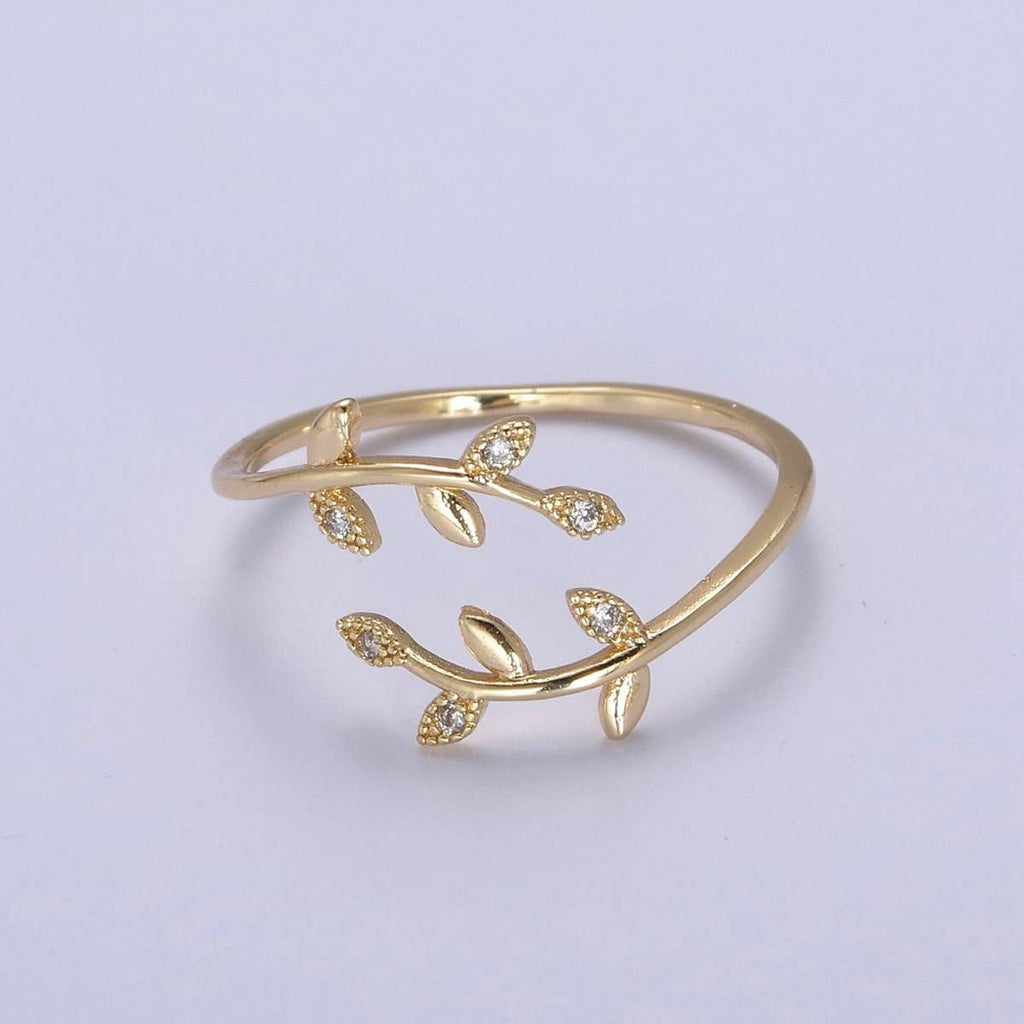 16K GF Leaf Ring