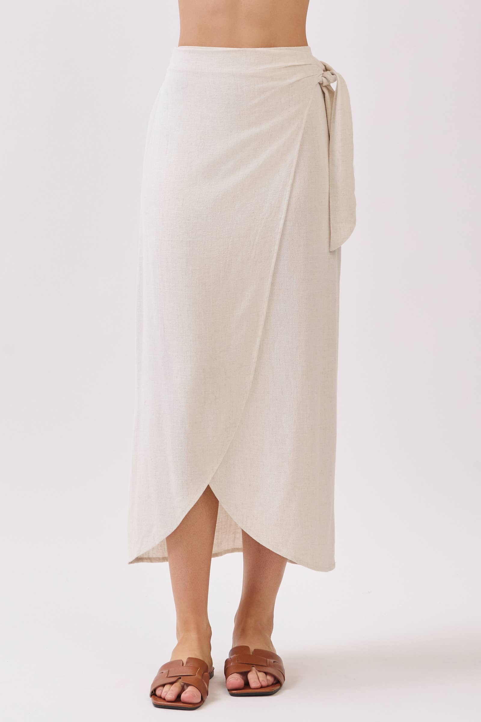 Side Tie Wrap Skirt