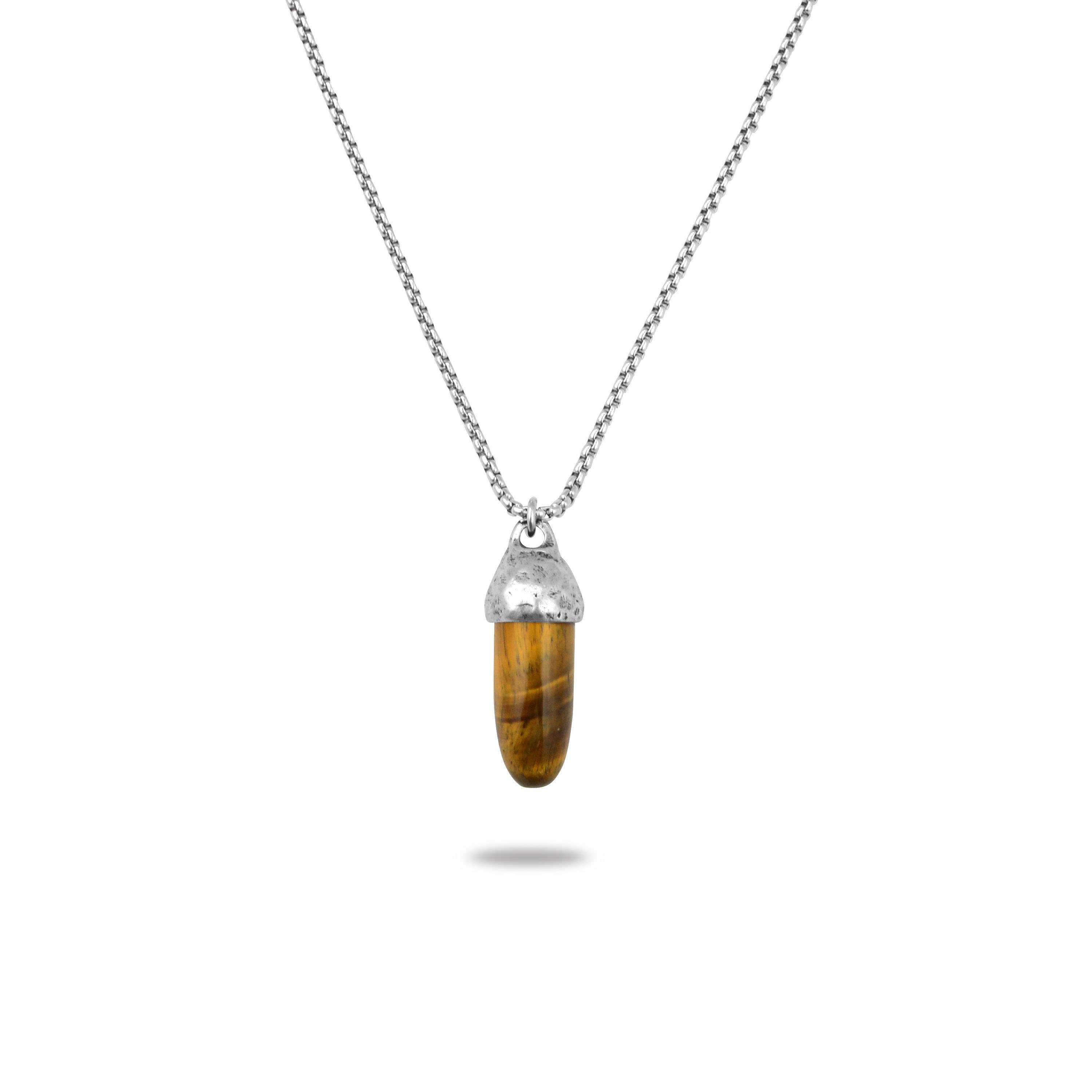 Tiger's Eye Pendant - Men's Necklace