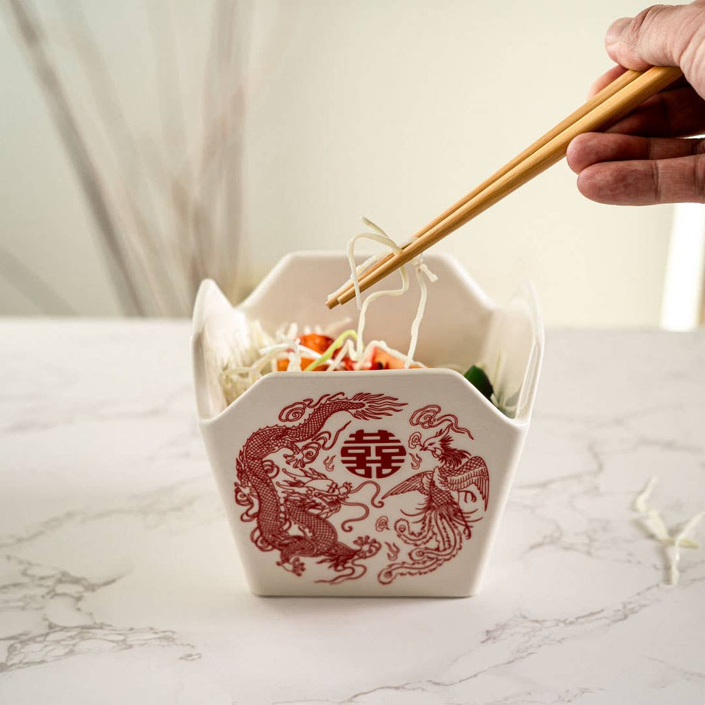 Phoenix Takeout Bowl W/ Chopstix