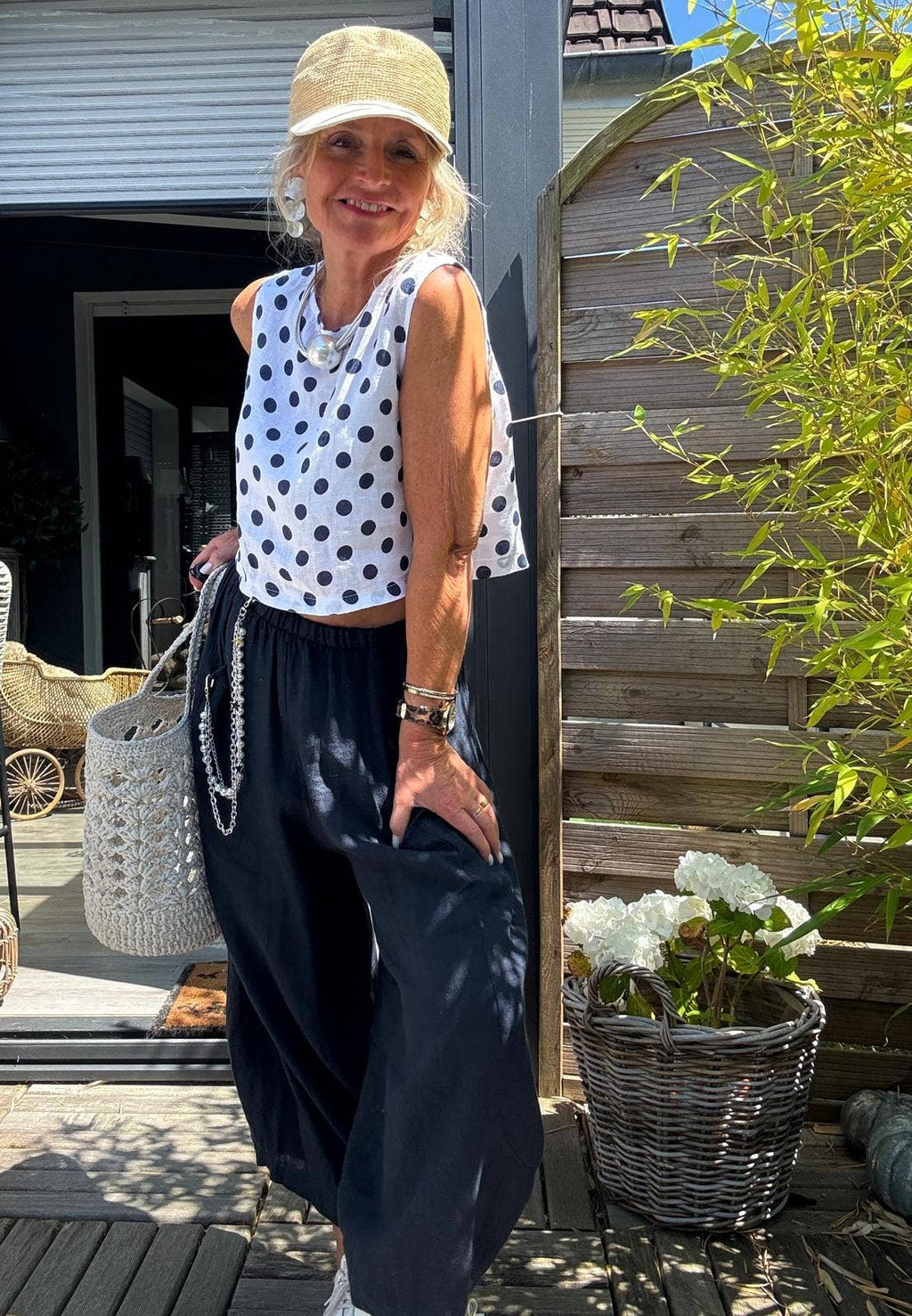LINEN POLKA DOT CP