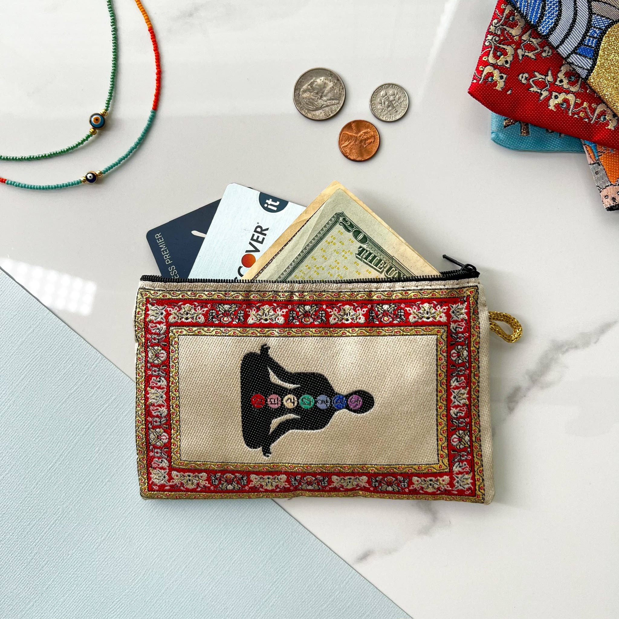 7 Chakras Coin Purse Handmade