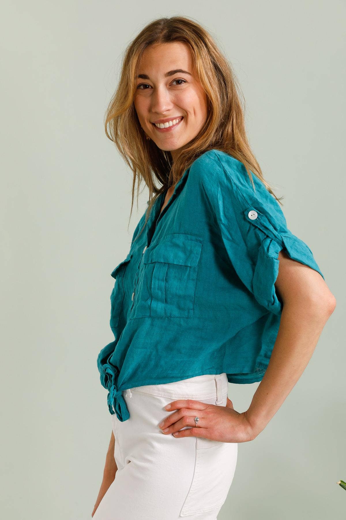 Linen Tie Shirt