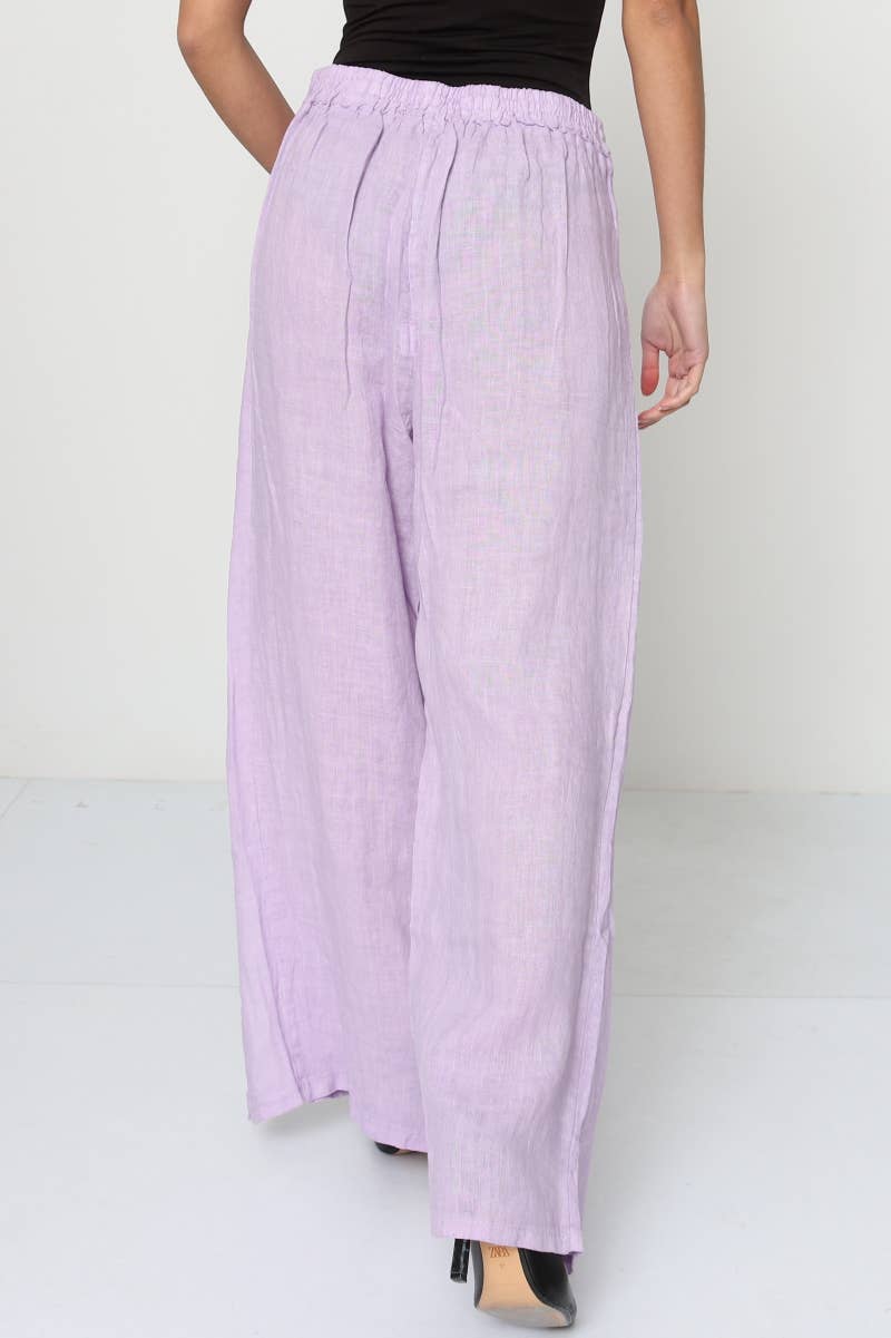 Front Tie Linen Pants