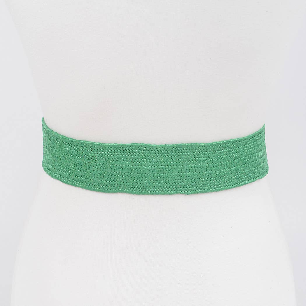 Metal Buckle Stretch Waist Belt