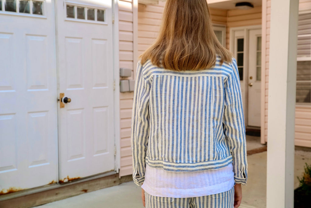 Floral linen jacket