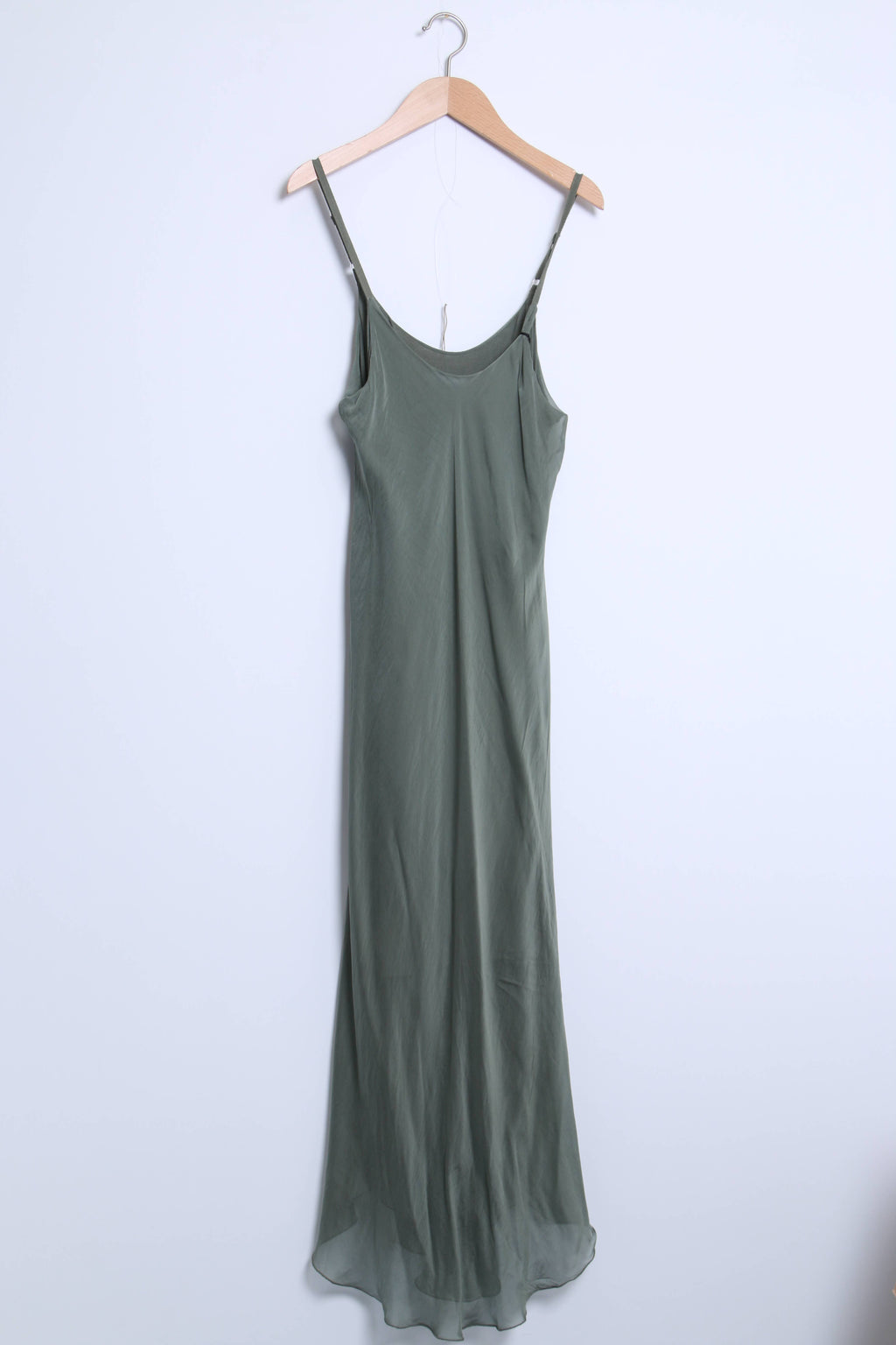 Bias-cut silk dress