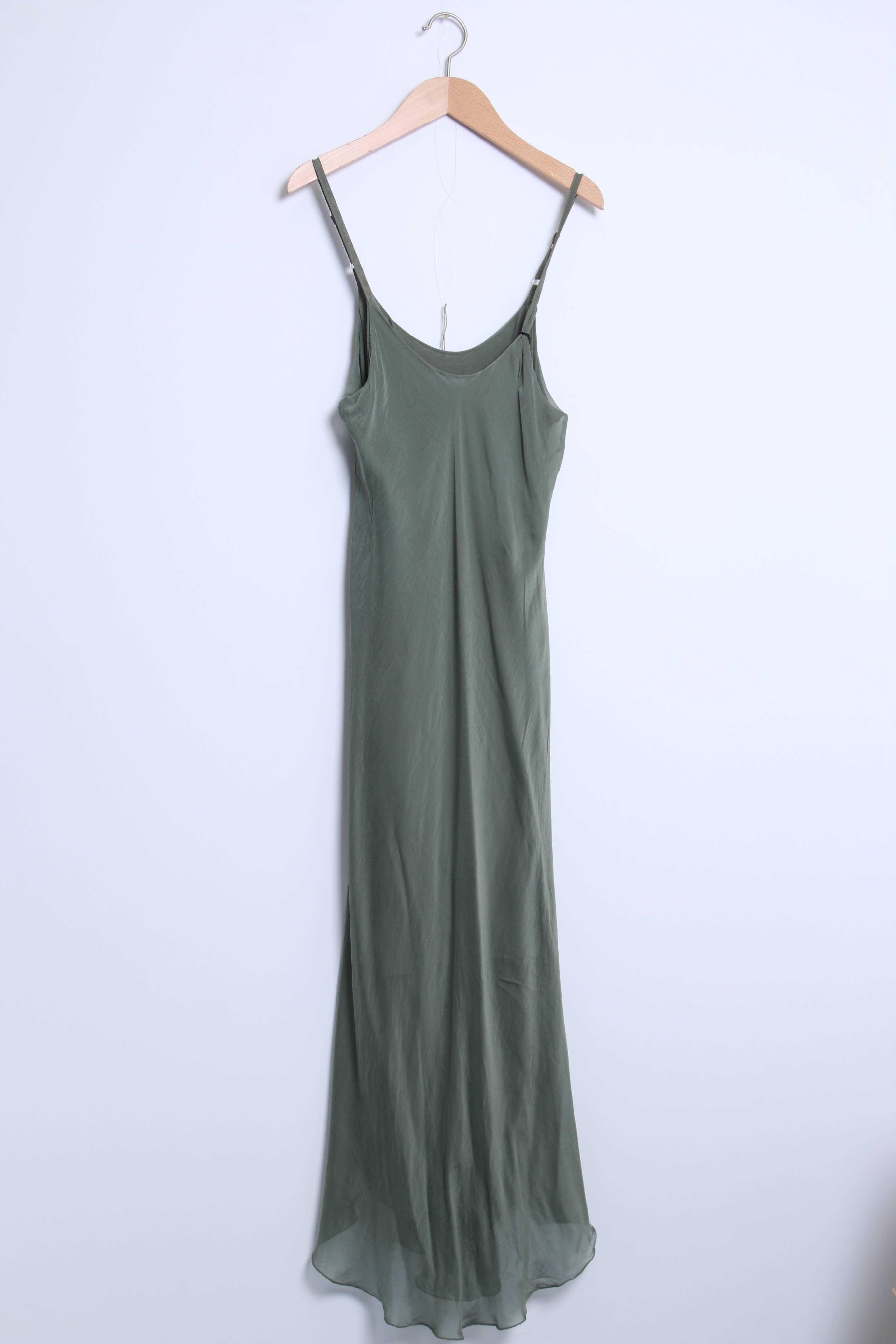 Bias-cut silk dress
