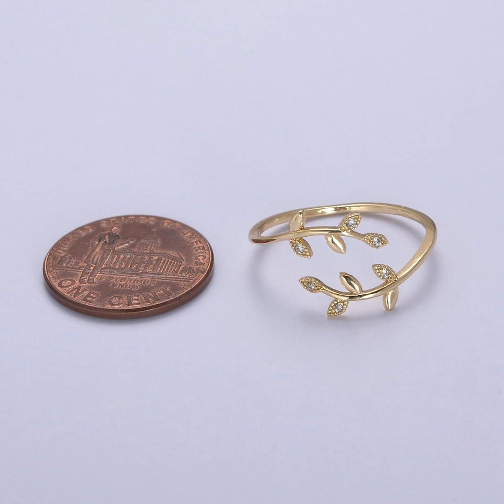 16K GF Leaf Ring