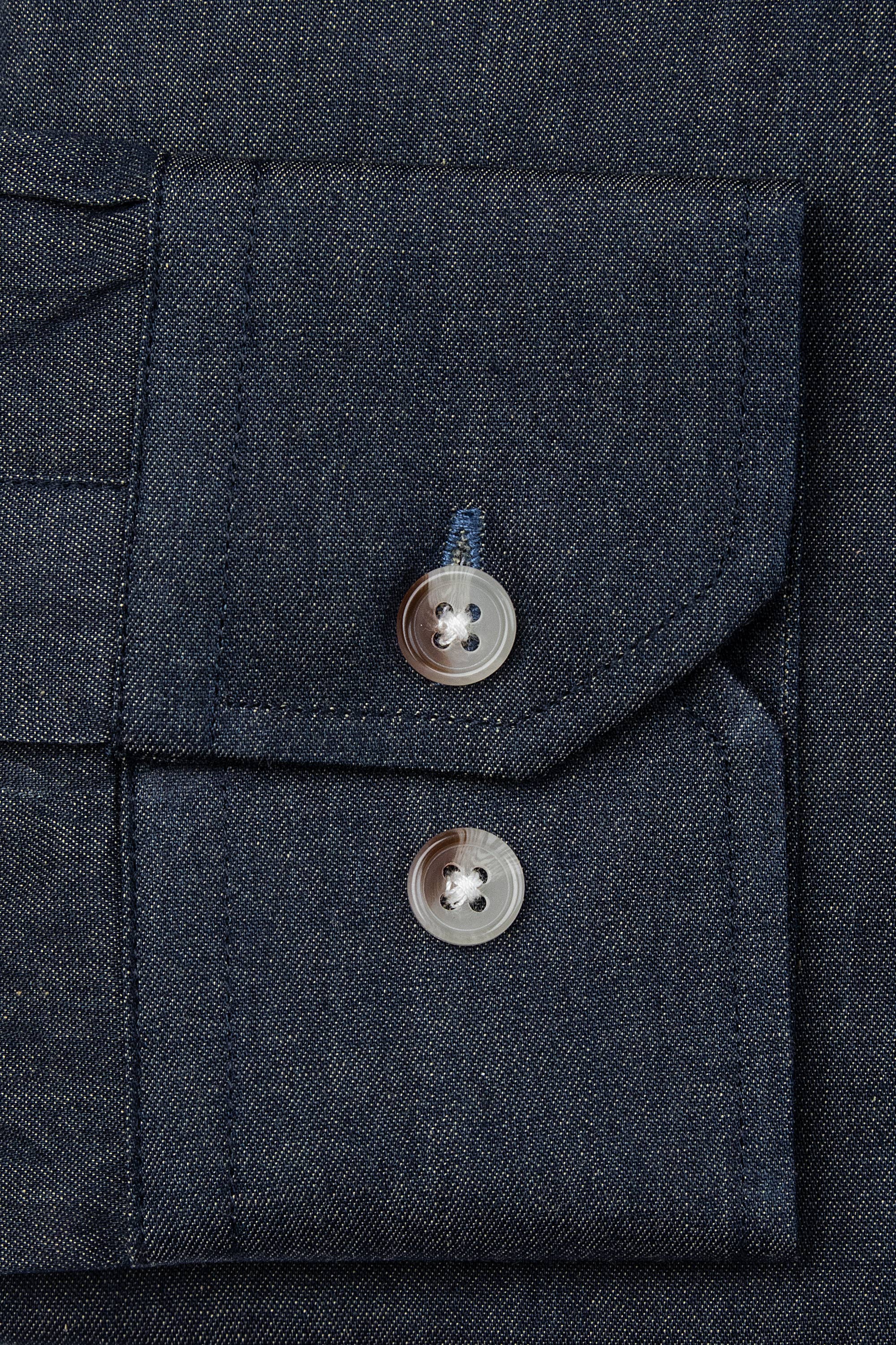 Denim Untuckable Slim Fit Dress Shirt
