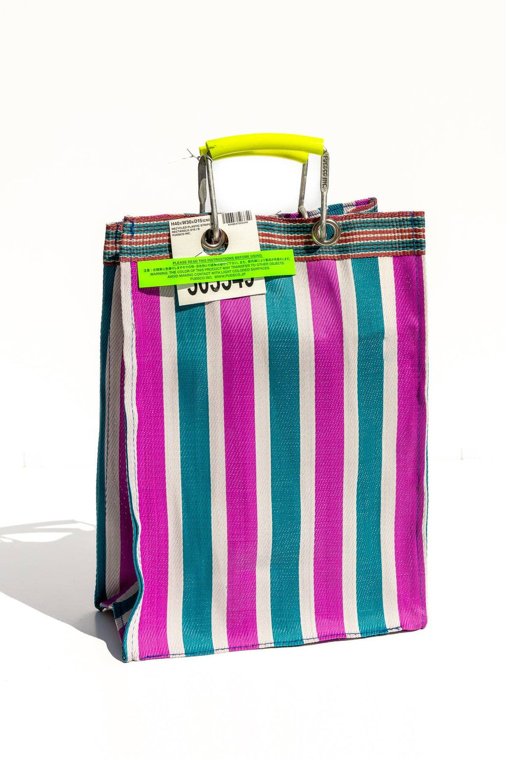 RECYCLED PLASTIC STRIPE BAG