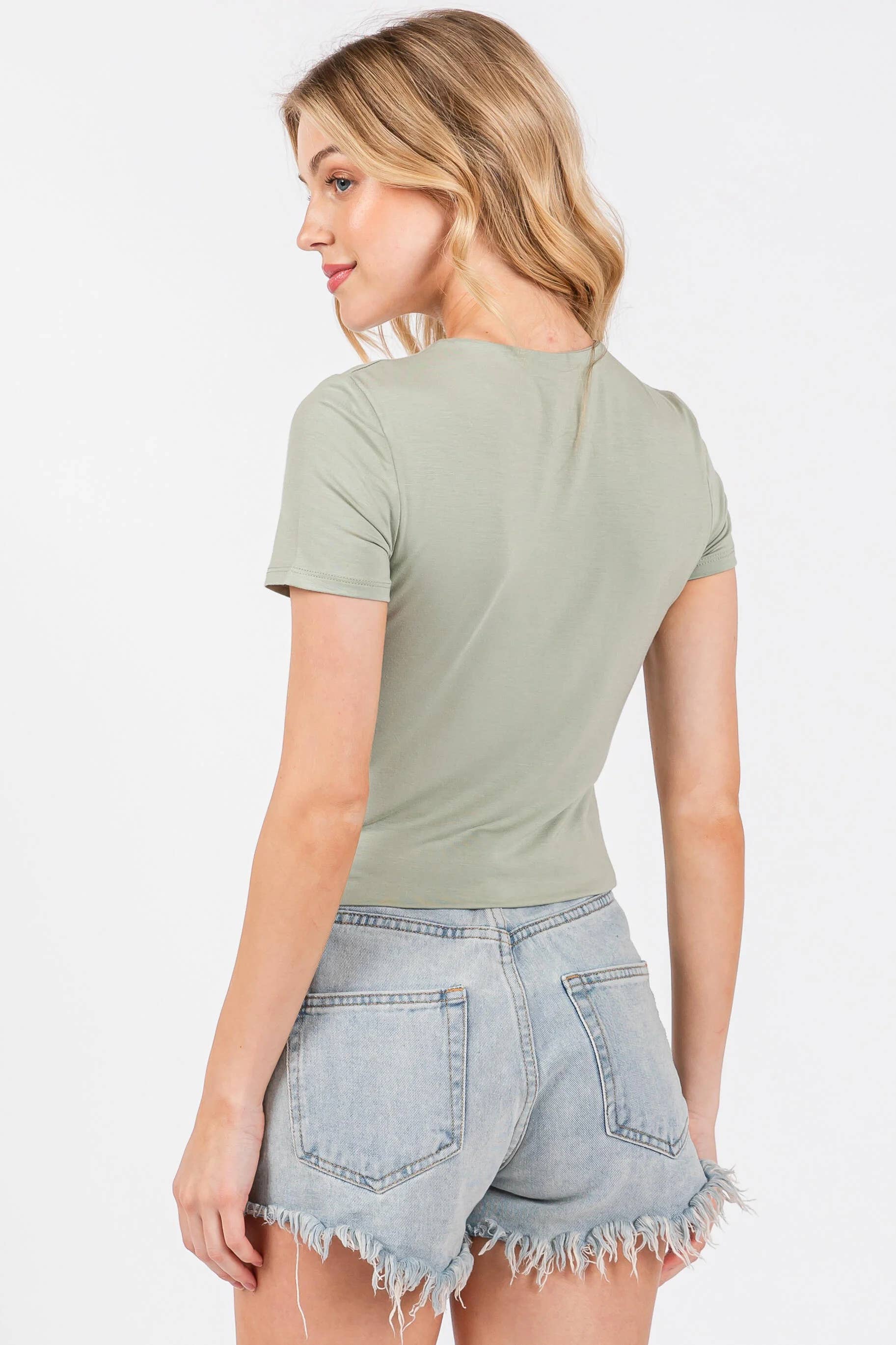 Rayon Modal Basic Crop Top