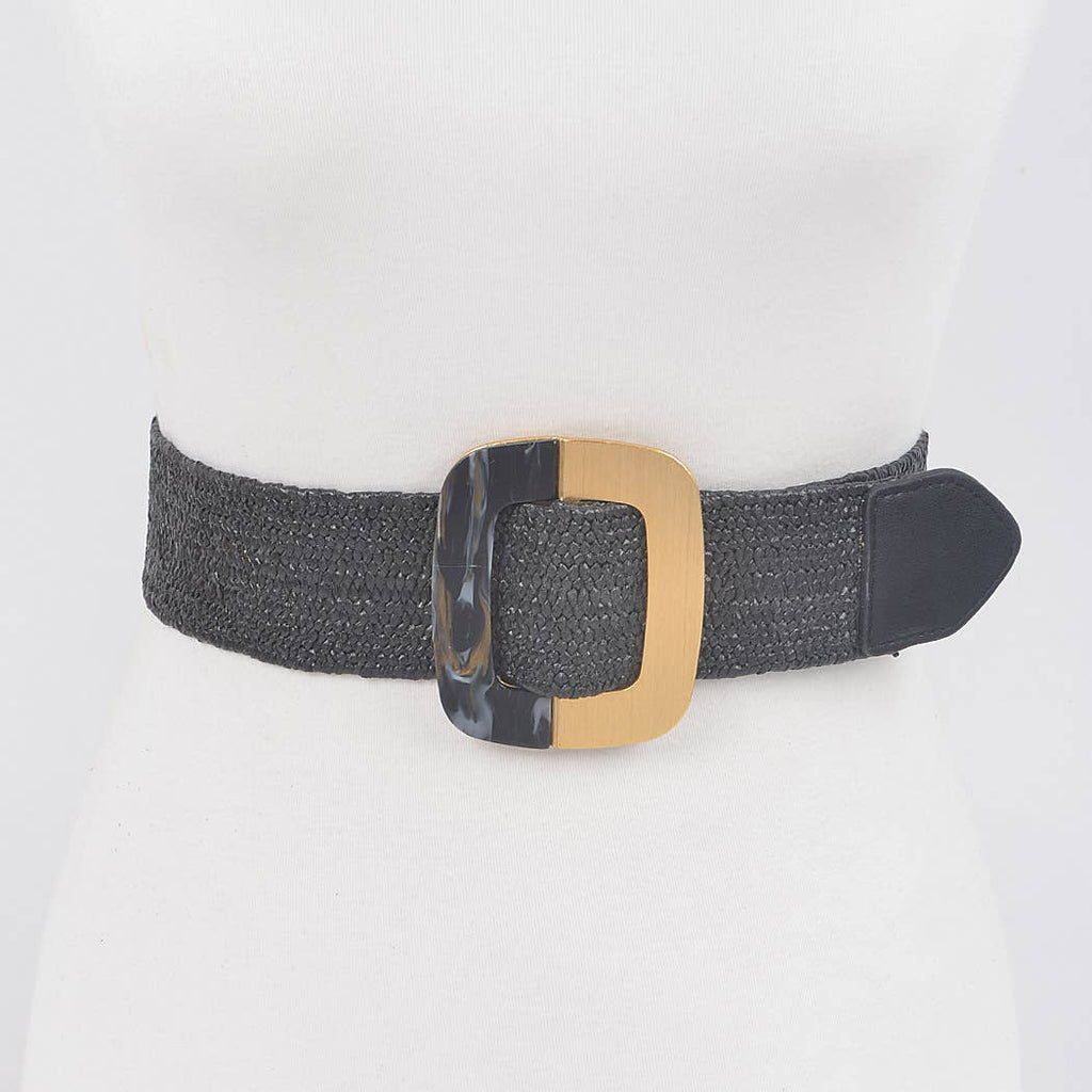 Metal Buckle Stretch Waist Belt