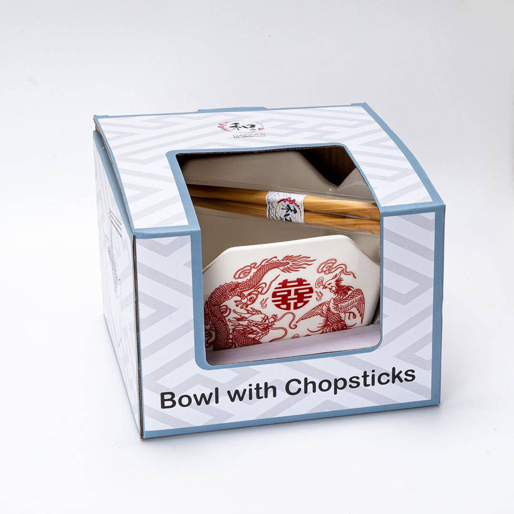 Phoenix Takeout Bowl W/ Chopstix