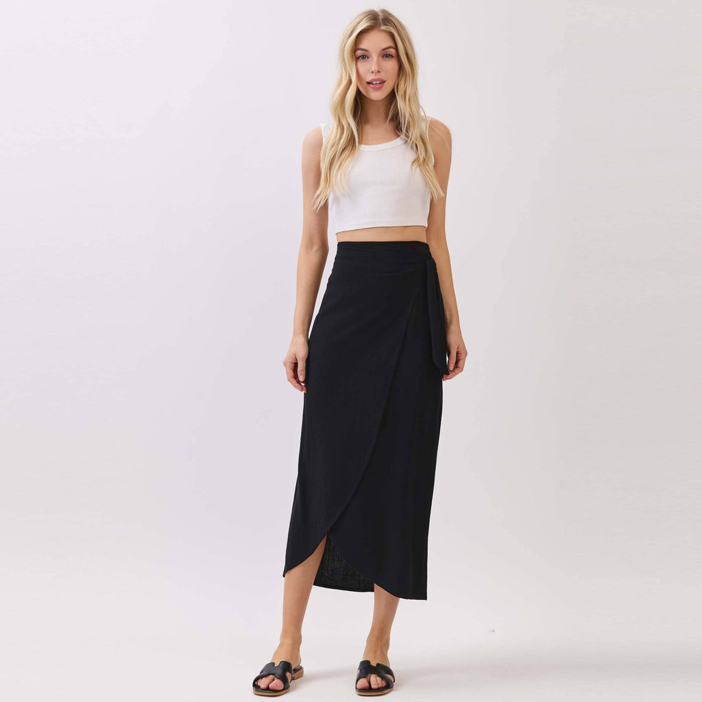 Side Tie Wrap Skirt