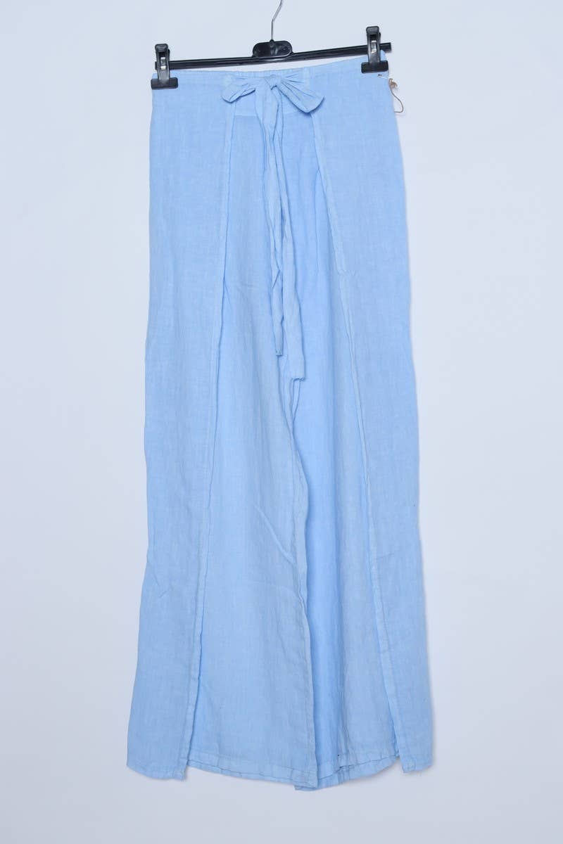 Front Tie Linen Pants