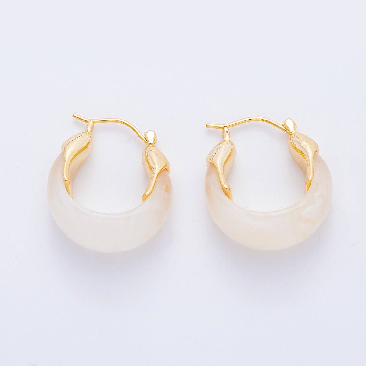 18K GF Resin Hoops