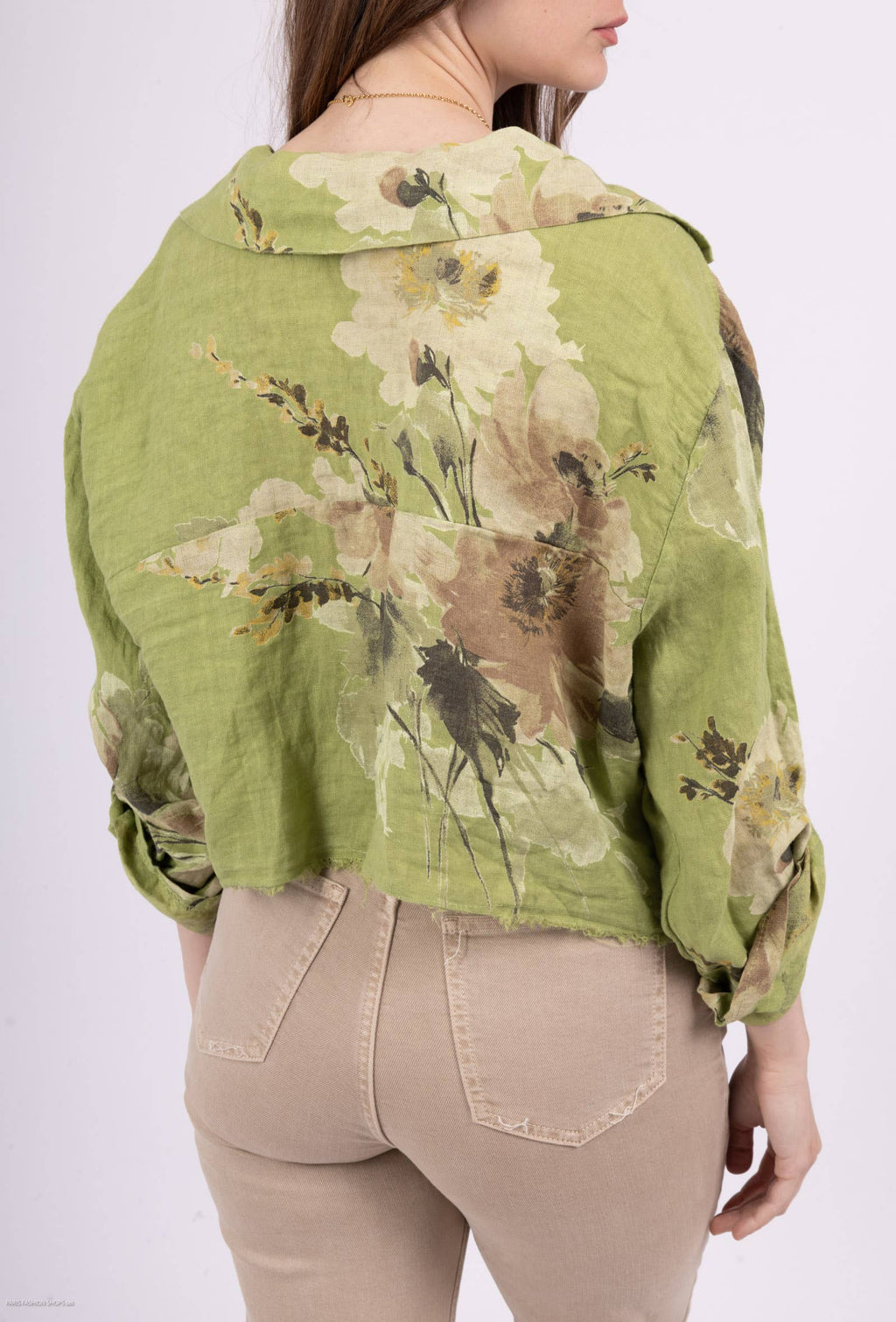 Floral linen jacket