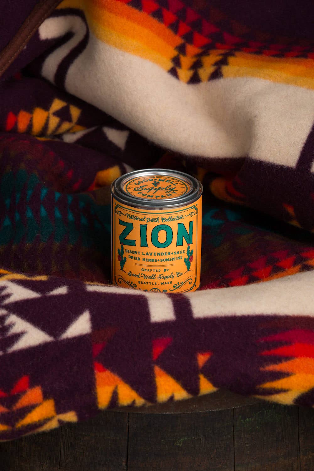 Zion National Park Candle: 1/2 Pint, Wood Wick