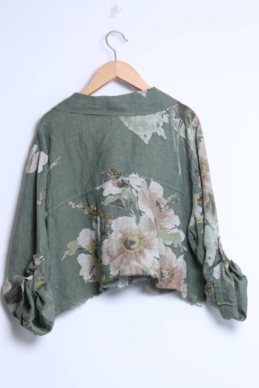 Floral linen jacket