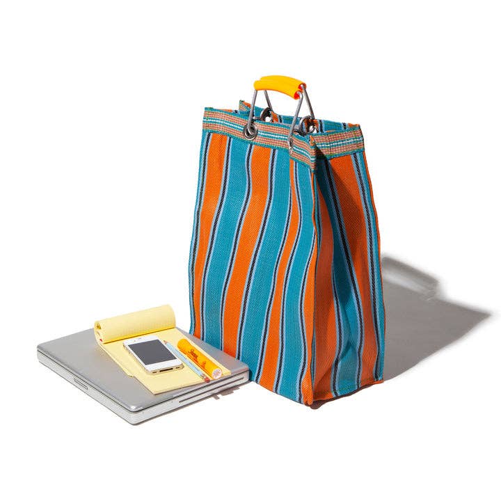 RECYCLED PLASTIC STRIPE BAG