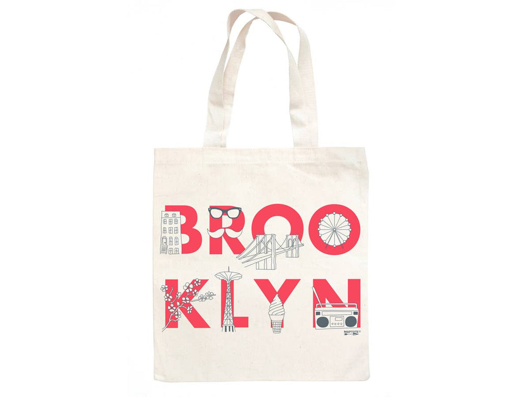 Brooklyn Font Grocery Tote