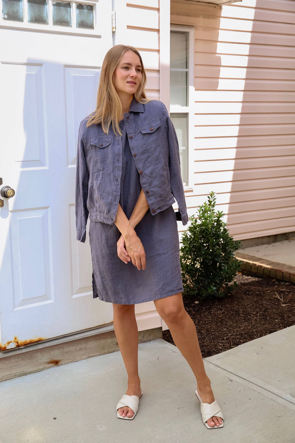 Floral linen jacket
