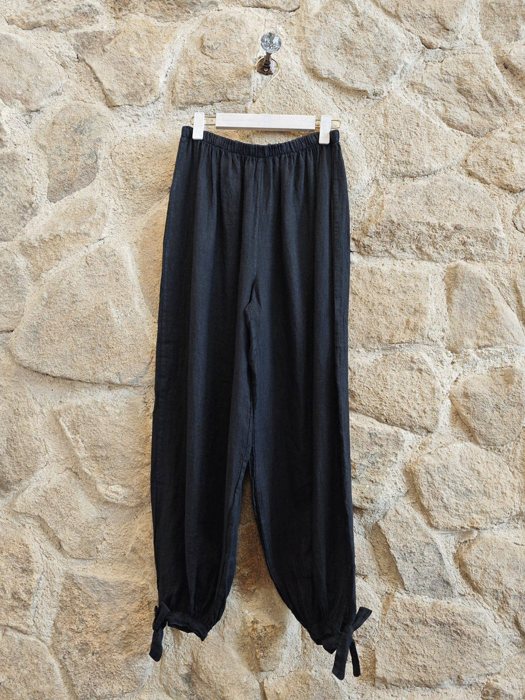 Linen Pants Cuff-Tie